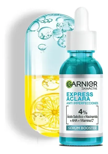 Garnier Sérum anti imperfecciones Express Aclara 30 ml (sérums y cremas), foto de la publicación en Mercado Libre